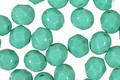 Czech Fire Polished Glass Green Turquoise Round 6mm