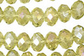 Green Tea AB Crystal Faceted Rondelle 8mm