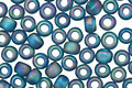 TOHO Transparent Rainbow Frosted Teal Round 8/0 Seed Bead