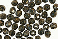Czech Fire Polished Glass Jet Bronze Picasso Round 4mm