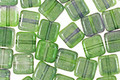 Czech Glass Dual Coated Blueberry/Green Tea Square 6mm