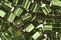 TOHO Olivine (with Silver Lining) Cube 3mm Seed Bead