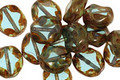 Czech Glass Beach Glass Picasso Table Cut Oval 9x8mm