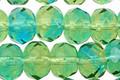 Czech Glass Seaweed Fire Polished Rondelle 5x7mm