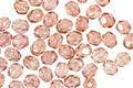 Czech Fire Polished Glass Luster Transparent Topaz/Pink Round 3mm