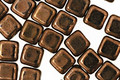 Czech Glass Dark Bronze Square 6mm