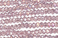 Light Amethyst AB Crystal Faceted Rondelle 3mm
