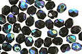 Czech Fire Polished Glass Jet AB Round 4mm