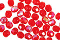Czech Fire Polished Glass Siam Ruby AB Round 3mm