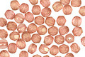 Czech Fire Polished Glass Matte Luster Transparent Gold/Smoky Topaz Round 4mm