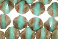 Czech Glass Turquoise Picasso Chandelier Cut 8mm