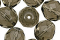 Czech Fire Polished Glass Black Diamond Round 12mm
