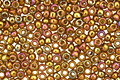 TOHO Gold Lustered Dark Topaz Round 15/0 Seed Bead