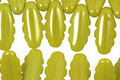Czech Glass Chartreuse Feathered Dagger 5x14mm