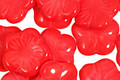 Czech Glass Cherry 5 Petal Daisy 14mm