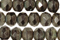 Czech Glass Cat Eye Fire Polished Rondelle 6x9mm