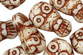 Czech Glass Bronzed Ivory Owl 18x11mm