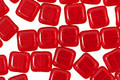 Czech Glass Siam Ruby Square 6mm