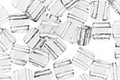 Czech Glass Crystal (with Silver Lining) 2-Hole Tile 6mm