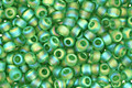 TOHO Transparent Rainbow Frosted Peridot Round 11/0 Seed Bead