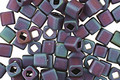 TOHO Matte Frosted Iris Blue Cube 4mm Seed Bead