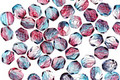 Czech Fire Polished Glass Dual Coated Aqua/Fuschia Round 4mm