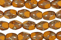 Czech Glass Sweet Potato Picasso Table Cut Rice 8x5mm