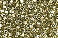 TOHO Gold Lustered Green Tea Cube 1.5mm Seed Bead