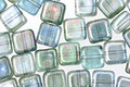 Czech Glass Dual Lustered Blue/Green Square 6mm
