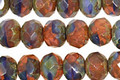Czech Glass Mixed Berry Bush Fire Polished Rondelle 6x9mm