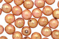 Czech Glass Luster Opaque Rose/Gold Topaz Round 6mm