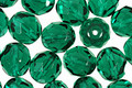 Czech Fire Polished Glass Emerald Round 8mm