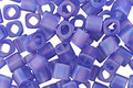 TOHO Transparent Rainbow Frosted Sapphire Cube 4mm Seed Bead