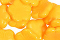 Czech Glass Citrus 5 Petal Daisy 14mm