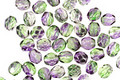 Czech Fire Polished Glass Dual Coated Blueberry/Green Tea Round 3mm