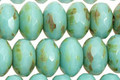 Czech Glass Robin's Egg Fire Polished Rondelle 4x7mm