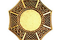 Stampt Antique Gold (plated) Bagua Round Setting 13mm