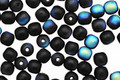 Czech Glass Matte Jet AB Round 4mm