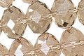 Khaki Crystal Faceted Rondelle 14mm
