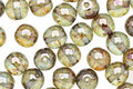 Czech Glass Luster Transparent Green Round 6mm