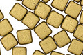 Czech Glass Matte Metallic Aztec Gold Square 6mm