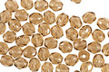 Czech Fire Polished Glass Luster Smoky Topaz Round 3mm