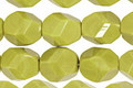 Czech Glass Chartreuse Faceted Nugget 10x8mm
