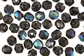Czech Fire Polished Glass Hematite AB Round 4mm