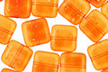Czech Glass Coated Sunshine Dust Square 9mm