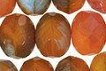 Czech Glass Pumpkin Sky Fire Polished Rondelle 6x9mm