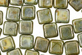 Czech Glass Luster Opaque Green Square 6mm