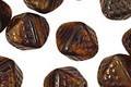 Czech Glass Chocolate Patterned Diamond 12x9mm