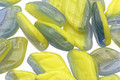 Czech Glass Lemon Sky Leaf Drop 8x12mm