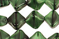 Czech Glass Liquid Emerald Organic Diamond 10mm